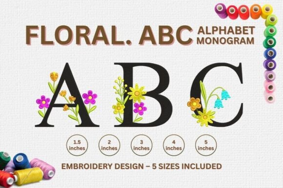 A Design Review: Floral Monogram Alphabet Embroidery