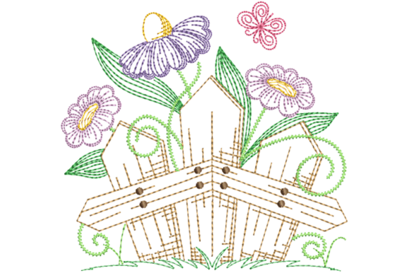 A Designer's Review of Spring Fence and Flowers Embroidery