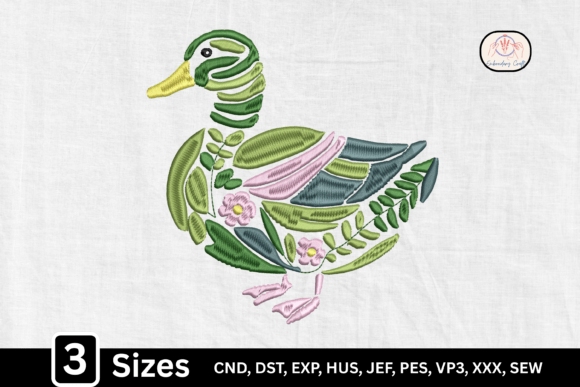 A Graceful Botanical Duck for Modern Boutique Apparel