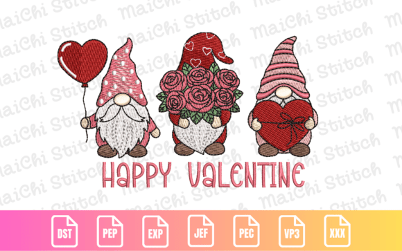 A Professional Review of the Valentine Gnome Trio Embroidery Design