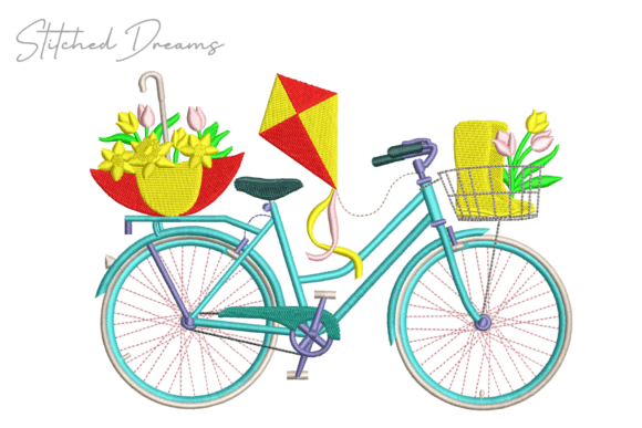 Bike Carrying Flowers Embroidery: A Review for Gift Crafters