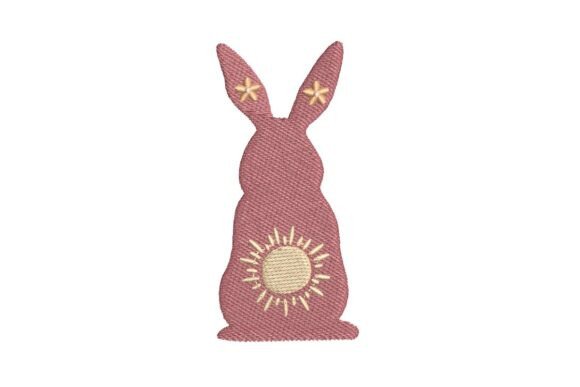 Boho Sun Bunny: A Charming Embroidery Design