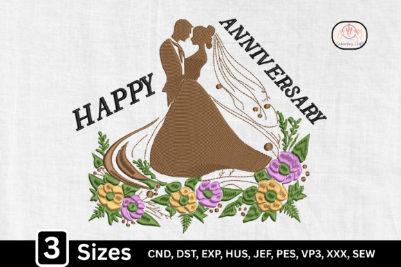 Bride and Groom Anniversary Embroidery Design Review