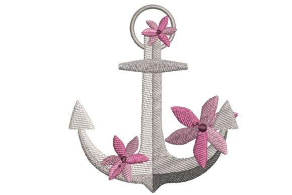 Elegant Floral Anchor for Nautical-Themed Gifts