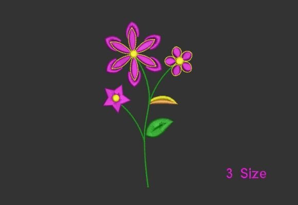 Elegant Lovely Floral Branch for Business Embroidery