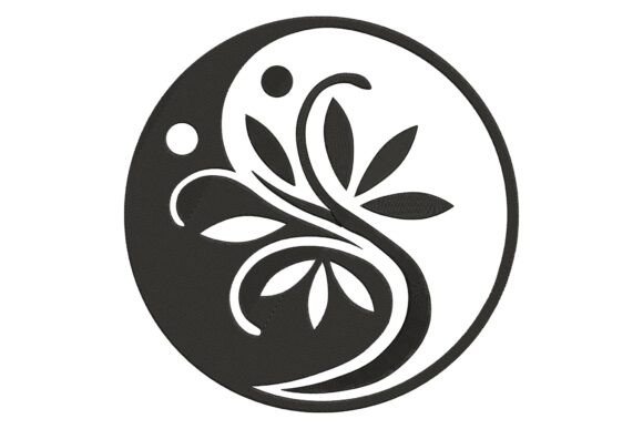 Elegant Yin Yang Tree: A Versatile Embroidery Design