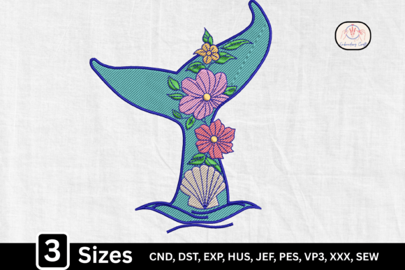 Explore the Charm of Ocean Life Floral Whale Tail