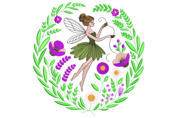 Fairy with Flowers Embroidery Design Review for Professional Use