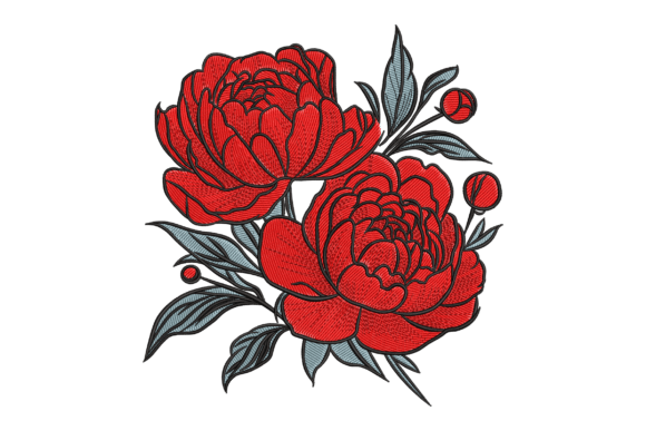 Red Peony Flowers: A Seasonal Embroidery Review
