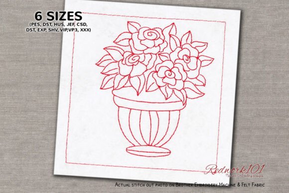Review: Pleasant Rose Flower Pot Redwork
