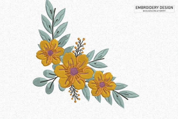 Spring Flower Embroidery: A Rustic Elegance