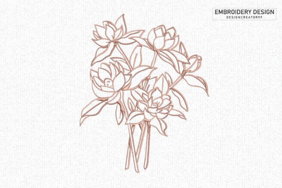 Testing the Spring Winter Flower Embroidery Design