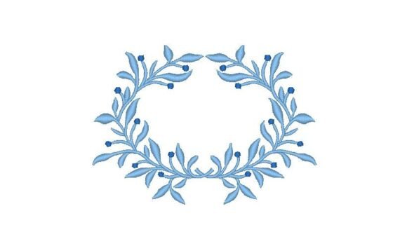 The Charm of the Wreath with Rose Embroidery Design